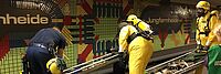 CBRN-Kräfte und das THW üben gemeinsam im U-Bahnhof